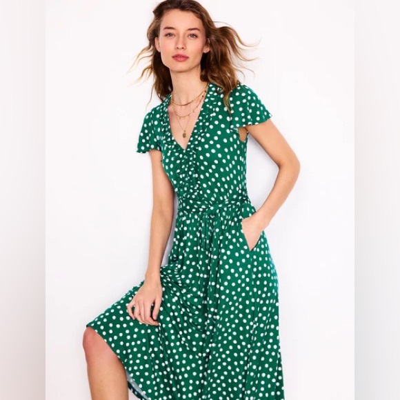 Boden Dresses & Skirts - Boden Nicola Jersey Tea Dress in Painted Dot Size 16
